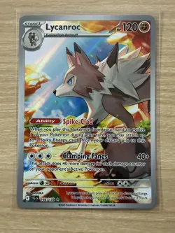 Pokemon TCG Lycanroc Card 166/159 Journey Together Illustration Rare - NM - Image 3