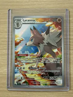 Pokemon TCG Lycanroc Card 166/159 Journey Together Illustration Rare - NM - Image 4