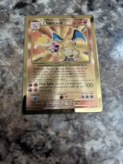 Pokemon Card Charizard 4/102 Gold Metal Celebrations UPC 25th Anniversary - Image 3