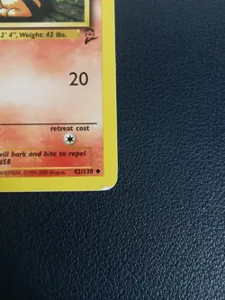 Pokemon Card Growlithe 42/130 Base Set 2 Uncommon WOTC - Image 5