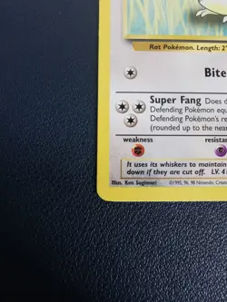 Pokemon Card Raticate 58/130 Base Set 2 Uncommon WOTC - Image 4