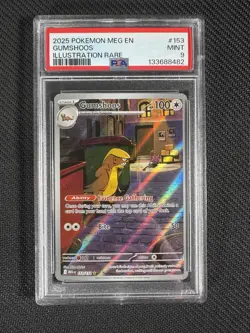 PSA 9 Gumshoos 153/132 Illustration Rare 2025 Pokemon Card Mega Evolution Rare - Image 1