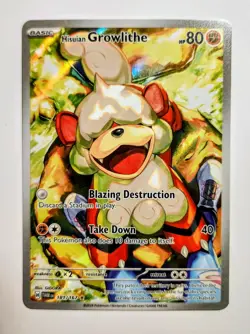 Hisuian Growlithe 181/167 Illustration Rare Twilight Masquerade Pokemon TCG NM - Image 1