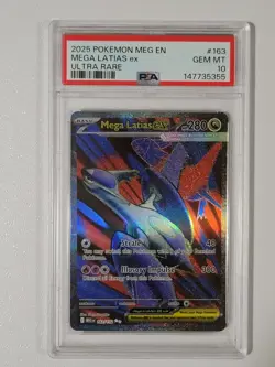 2025 POKEMON MEG EN-MEGA EVOLUTION ULTRA RARE #163 MEGA LATIAS EX PSA 10 - Image 1