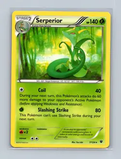 Serperior 7/124 Rare Fates Collide Pokemon Lightly Played - Image 1