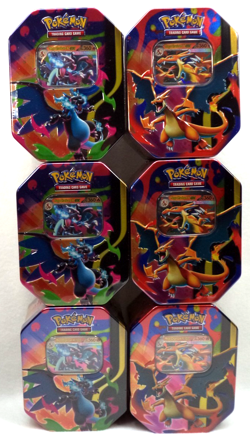 Lot of 6 Pokemon TCG Mega Charizard X & Y Tins-- Brand New & Sealed - Image 1