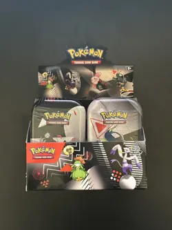 Pokemon Black Bolt & White Flare Mini Tins x8 New Full Collection With Display - Image 1