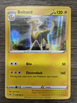 Pokemon TCG SWSH Cosmos Promo Boltund #76/202 Rare Holo - Image 1