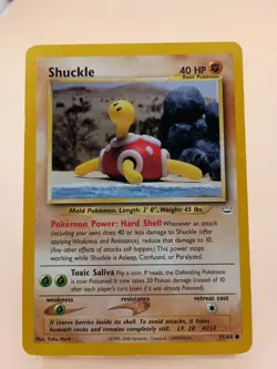 SHUCKLE 51/64 Neo Revelation Common Unlimited WOTC Pokemon Card Moderately Playe - Image 1