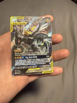 Pokemon Pikachu & Zekrom GX SM168 SM TAG TEAM Promo Holo Ultra Rare Card - Image 1
