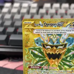 Pokemon TCG Teal Mask Ogerpon EX Scarlet Violet Twilight Masquerade Card 221/167 - Image 3