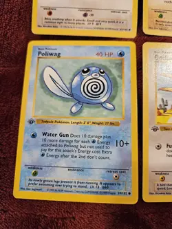 6x 1st Ed. Shadowless Lot Porygon Nidorino Doduo Sandshrew MP Base Set Pokemon - Image 5