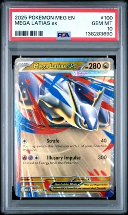 2025 POKEMON MEG EN-MEGA EVOLUTION #100 MEGA LATIAS EX PSA 10 - Image 1