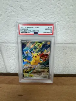 PIKACHU 2023 POKEMON SCARLET & VIOLET BLACK STAR PROMOS GEM #027 PSA 10 Q4444 - Image 1