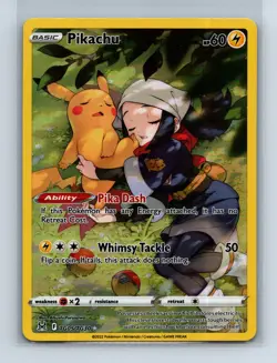 Pokemon TCG Lost Origin Pikachu TG05/TG30 Trainer Gallery Full Art - Image 1