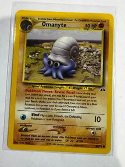 Omanyte Neo Discovery Pokemon TCG - Image 1