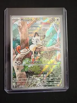 Pokemon Meowth 106/094 – Phantasmal Flames – English IR (Illustration Rare) - Image 1