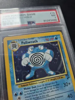 2000 Pokemon TCG Base Set 2 Holo Poliwrath 15/130 PSA 7 NM - Image 2