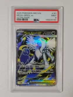 2025 POKEMON MEG EN-MEGA EVOLUTION ULTRA RARE #161 MEGA ABSOL EX PSA 9 - Image 1
