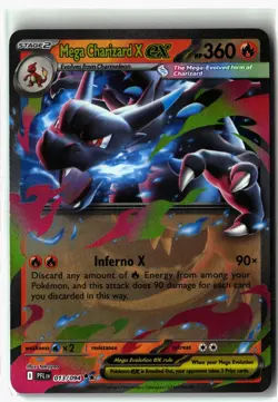 Mega Charizard X ex ⭐ 013/094 Holo Double Rare Phantasmal Flames Pokemon NM - Image 1