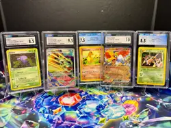 Pokemon CGC Slab Lot Ho-Oh EX CGC 10 Shadowless Charmander Vintage - Image 1