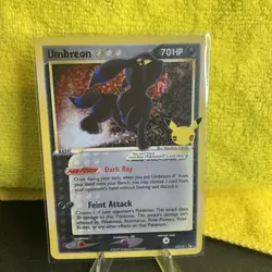 Pokemon TCG: Umbreon Gold Star 17/17 Celebrations 25th Anniversary NM - Image 1