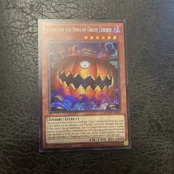 Yugioh! Pumpking the King of Grave Ghosts MZMU-EN001 Secret Rare 1st Ed NM - Image 1