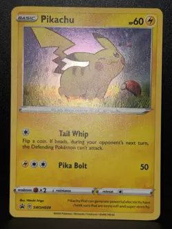 Pikachu SWSH039 SM Sword & Shield Promo Promo Holo Holo Pokemon Card LP - Image 2