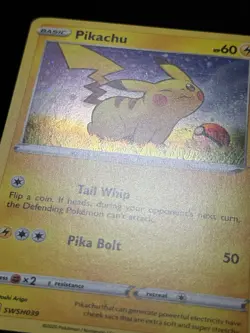 Pikachu SWSH039 SM Sword & Shield Promo Promo Holo Holo Pokemon Card LP - Image 5