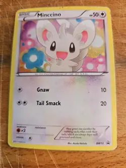 Pokemon TCG Minccino Black & White BW13 Holo Promo Basic Card HP 50 - Image 1