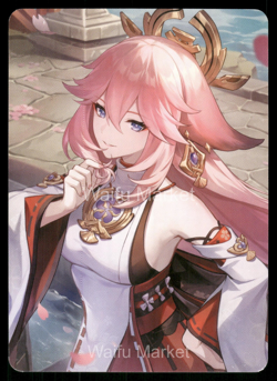 Yae Miko Genshin Waifu Anime Card Goddess Story CCG Feet - Image 2