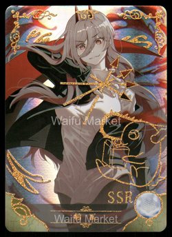 Power Chainsaw Man Goddess Story SSR Anime Doujin Waifu Card - Image 1