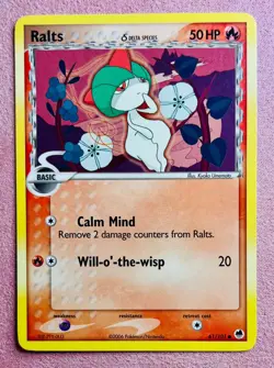 Ralts 61/101 EX Dragon Frontiers | 2006 Vintage Pokemon TCG Card Non Holo | LP - Image 1