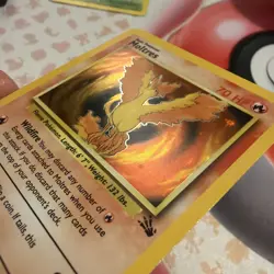 Moltres - 12/62 - Pokemon Fossil Unlimited Holo Rare Card WOTC NM - Image 2