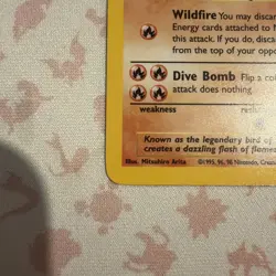 Moltres - 12/62 - Pokemon Fossil Unlimited Holo Rare Card WOTC NM - Image 5