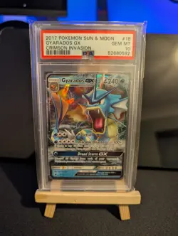 Pokemon - Sun & Moon - Crimson Invasion - PSA 10 Gyarados GX 18 - Low Pop 308 - Image 1
