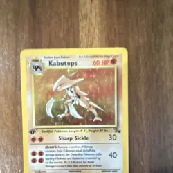 Pokemon Kabutops Fossil 1st Edition Holo Rare 9/62 - Image 4