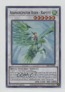 Adamancipator Risen - Raptite 1st Ed. YuGiOh Secret Slayers #SESL-EN008 - Image 1