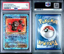 2002 POKEMON LEGENDARY COLLECTION #77 GEODUDE-REVERSE FOIL PSA 7 - Image 3