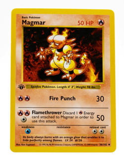 Magmar 1st Edition Shadowless Pokemon Base Set 36/102 LP - Image 1