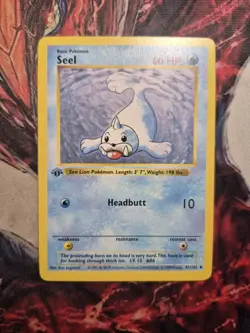 Pokemon TCG Seel 1st Edition Shadowless Base Set 41/102 MP - Image 1