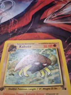 POKEMON FOSSIL KABUTO 50/62 COMMON 1ST EDITION MP - Image 2