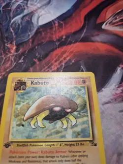 POKEMON FOSSIL KABUTO 50/62 COMMON 1ST EDITION MP - Image 5