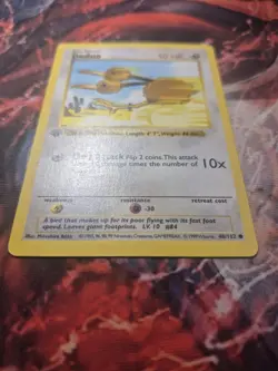 Pokemon 1st Edition Shadowless Base Set Common Doduo 48/102 - MP - Image 3