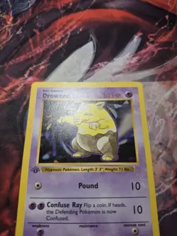 Pokemon 1st Edition Base Common Drowzee 49/102 - Moderate Play (MP) - Image 2
