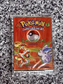 Pokemon TCG - 1999 Pokemon Base Set Brushfire Theme Deck - WOTC - FACTORY SEALED - Image 1