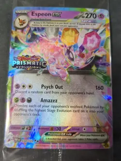 Pokemon Prismatic Evolutions Espeon ex 034/131 Surprise Box Stamped Sealed - Image 3