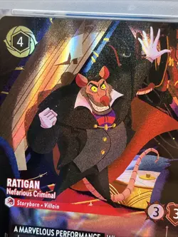 2025 DISNEY LORCANA EN 7-ARCHAZIA'S ISLAND RATIGAN ENCHANTED PSA 8.5 NM-MT+ - Image 3