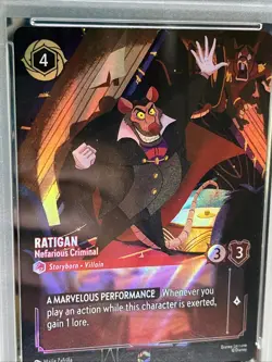 2025 DISNEY LORCANA EN 7-ARCHAZIA'S ISLAND RATIGAN ENCHANTED PSA 8.5 NM-MT+ - Image 4