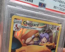 2022 PSA/DNA Alejandro Saab Pokemon Charizard Lost Origin TG03/TG30 Roark Holo - Image 3
